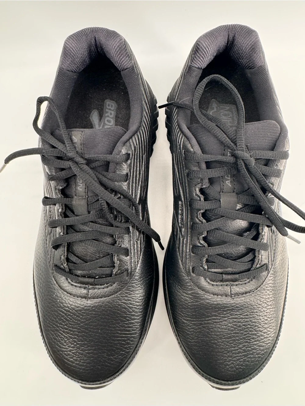Brooks Addiction Walker 2 Shoes Mens Size 11 Black Leather 4E Extra Wide Walking